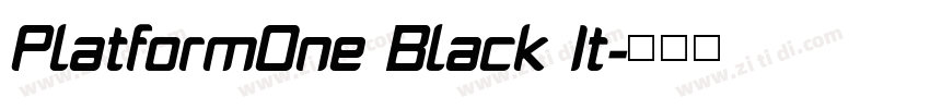 PlatformOne Black It字体转换